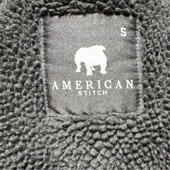 American Stitch Gray Cable Knit Full-Zip Sweater Fleece Lined Jacket Size S - Picture 6 of 10